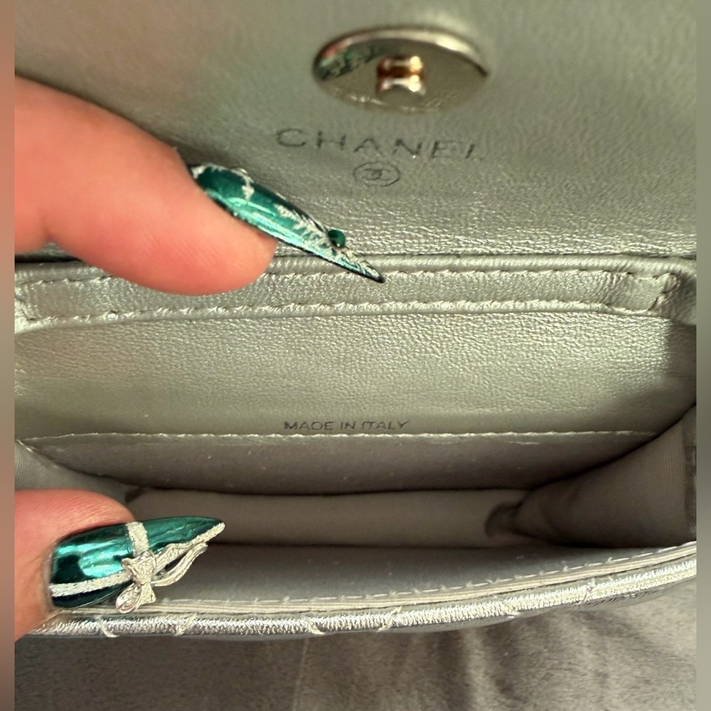 CHANEL Metallic Silver Star Crossbody Belt Bag - Picture 6 of 15